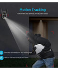 Top Tier 4K 8MP Dome Security Camera Featuring 5X Digital Zoom And Hella Crisp 85 Degree Viewing Angle For Seamless Indoor Outdoor Surveillance With A Rock Solid 360 Horizontal Rotation detecting a motion in the dark.