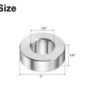 10 Pack Stainless Steel Spacers Half Inch Bore One Inch OD Quarter Inch Length for M12 Screws Bolts and Rods Plain Finish Built Tough Rust Resistant Round Metal Bushings for DIY Projects, 1/2in bore, 1in OD, 1/4in length