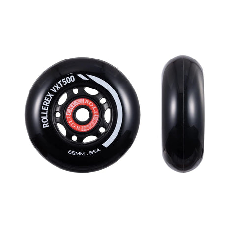 Kids Inline Skate Wheels 68mm 85A 2 Pack with Bearings, Spacers, and Washers for Roller Blades and RipStik Caster Board Replacements
