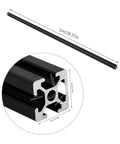 10 Pack Black T Slot Aluminum Extrusion Kit 20x20x1000mm 6063 Aluminum Profile For CNC Machines And 3D Printers, cross-section view
