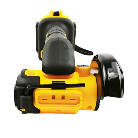 Kickass 3 Inch Mini Angle Grinder Battery Powered Cutting And Polishing Machine Heavy Duty Electric Power Tool viewed from the top