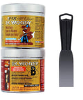 Wood Repair Epoxy Paste Kit With Mixing Tool Two Part 6 Oz In Two Cans Tan For Indoor Outdoor