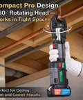 Heavy Duty 18V Cordless Electric Hydraulic Pipe Crimper With Three Jaws And Badass 32KN Force for tight space installations.