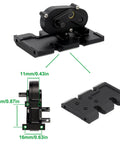 One Tenth RC Crawler Transmission With Thirty Percent Overdrive Transfer Case Forward Motor Mount Delrin Spur Gear Aluminum Alloy Upgrade For Axial SCX10 II Element Enduro LCG Chassis Cheater Rigs And DIY Projects, components and dimensions