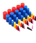 Premium Silicone Rubber Tapered Plug Set 105 Pcs High Temp Masking Plows For Powder Coating, Heat Resistant Cone Assortment Kit To Keep Your Gear Safe And Sound, assorted sizes