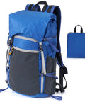 Ultralight 22L Waterproof Foldable Backpack For Hiking And Camping Expandable 2 To 4L Capacity Hydration Compatible Daypack Blue