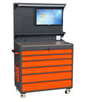 Heavy Duty Mobile Tool Storage Organizer With Light Strip CNC Tool Rack And Screw Cabinet For Warehouses And Machining Centers