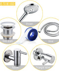 Four Rolls Of Three Quarter Inch White Teflon Tape For Plumbers PTFE Thread Sealant Pipe Sealing Shower Heads 520 Inches Per Roll Leak Proof Water And Gas Tight with plumbing fixtures.