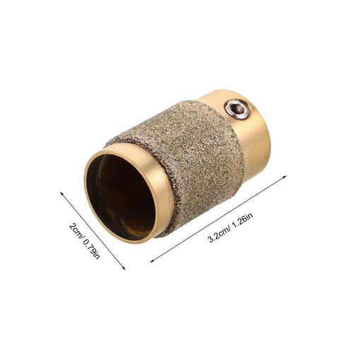 Pro Grit Diamond Grinding Wheel For Electric Glass Grinders With Brazed Abrasive Disc Tile And Stained Glass Lapidary Polishing Rotary Tool Accessory Fits Most Shaffs in detailed angle view.