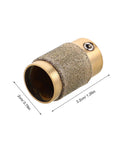 Diamond Grinding Wheel Kit for Stained Glass And Jewelry Polishing With Copper Abrasive Disc Optimized For Home Electric Grinders To Handle Tough Materials Smoothly Without Losing Edge, showing copper abrasive disc close-up.