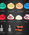 29 Piece Drill Buffing Pad Kit With 5/8-11 Backing Pad Threads And Adapters featuring mixed wool and foam pads for car detailing
