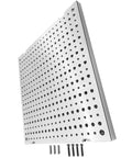 Side view of Durable Aluminum 6061 Fixture Plate Jig For CNC Machining 15x15 Inch 0.8 Inch Thick Anodized Workholding Plate with holes