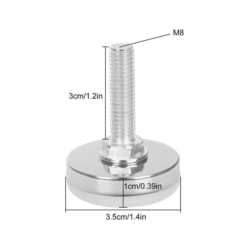 Sixteen Pack Adjustable Furniture Leveling Feet M8 5 16 Inch Heavy Duty Table Feet With T Nut Bolts For Chairs Cabinets Sofas Workbenches And All Furniture Legs Built Tough