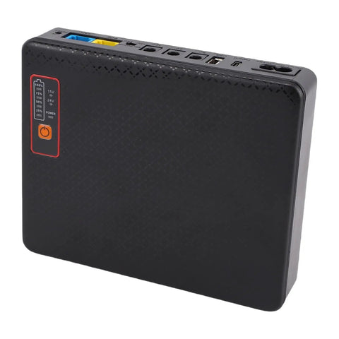 Mini Ups With 12000mAh Battery Backup For Router And Modem Provides Solid 18W Power Supply Via Us Plug To Keep Ya Wifi Alive During Blackouts with ports.