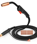 Replacement MIG Welding Gun Torch 100 Amp 10Ft Cable For Lincoln Magnum 100L K530-5 Welder Includes 10 Tips Ready Fit