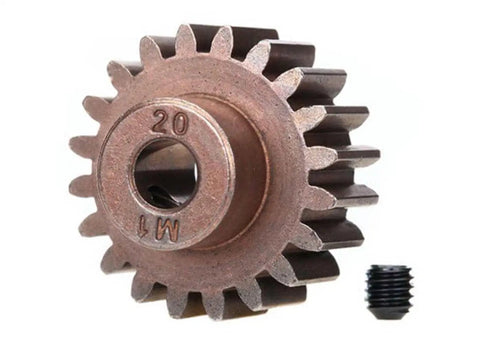 Twenty Tooth Pinion Gear With 1.0 Metric Pitch Fits 5mm Shaft Compatible With Steel Spur Gears Includes Grub Screw