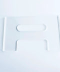 Crisp Handle Groove Template And Slick Acrylic Router Guide For Dead Easy Finger Grab Tracing, 5x8 inch clear design.