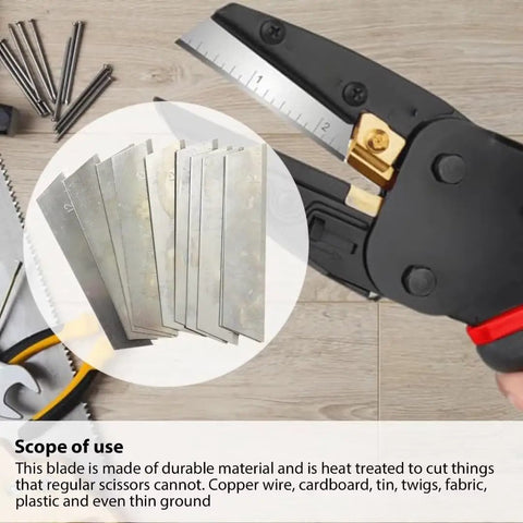 Beefed Up Ten Pack Replacement Knife Blades Kit For Handi Cut 37300 37310 37252 Stainless Steel Blades With Storage Box Fits Accu Cut 37310 And Handi Cut 37300 Pro Grade High Quality Steel, stainless steel blades in storage box