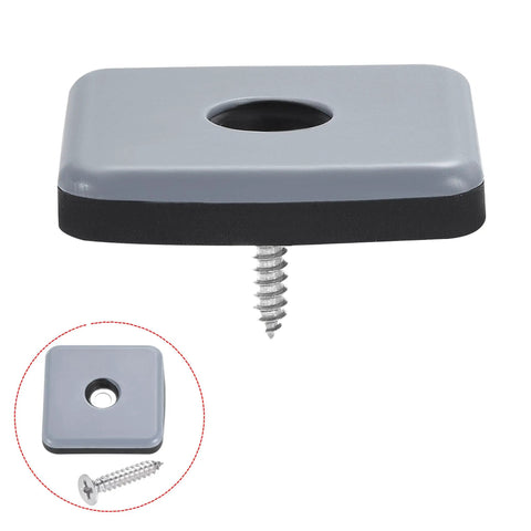 Heavy Duty Slick Rock Solid PTFE Furniture Feet Sliders Screw In Chair Leg Protectors Floor Friendly Glide Pads No Screech Table Savers 12 Pack Black Blue grey glide pad with screw for easy installation