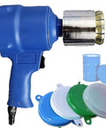 16 Blade Carbide Pneumatic Oil Barrel Crimper Sealer 35 70mm Hydraulic Drum Pressure Cap Tool Heavy Duty Max Pulling Force 1300 Lbs with blue handle