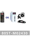 Beefy 220V 750W AC Servo Motor With Closed Loop Control Two Point Three Nine Newton Meters At 3000RPM Single Phase Drive Permanent Magnet High Torque And Smooth Starts For Frequent Starts And Stops Matched Driver Included front view with two driver options
