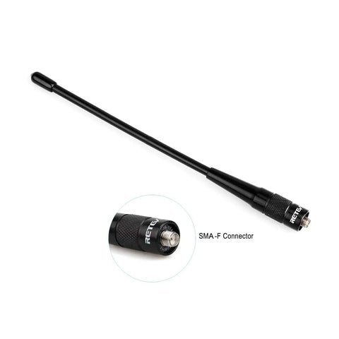 Beefed Up SMA Female Ham Radio Antenna 7.9 Inch Whip For VHF UHF 144 430 MHz With Low VSWR Under 1.5 2.15dBi Gain Handles Up To 20W