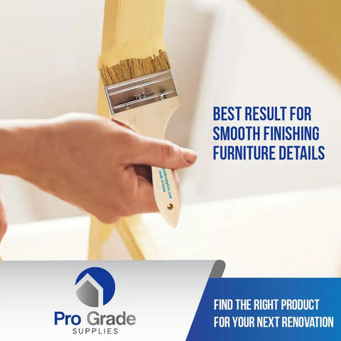 96 Pack 3 Inch Chip Paint Brushes Set Light Brown Disposable Brushes for painting smooth furniture details