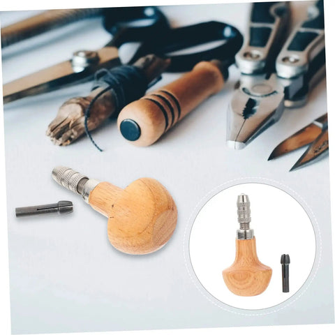 Pro Grade Three Piece Pin Vise Drill Set For Jewelry Making And Watch Repair, wooden handle pin vise with steel bits and tools