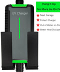 Adjustable EV Charger Wall Mount Bracket With Steel Cable Hook And Secure Grip Design keeping charger neatly stored and off the floor.