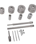 Rock Solid Concrete Hole Saw Kit 1 3/16 to 4 5/16 Inch Drill Bits Set For Brick Block And HVAC Jobs With Tungsten Steel Cutters And Storage Box, 7-piece set