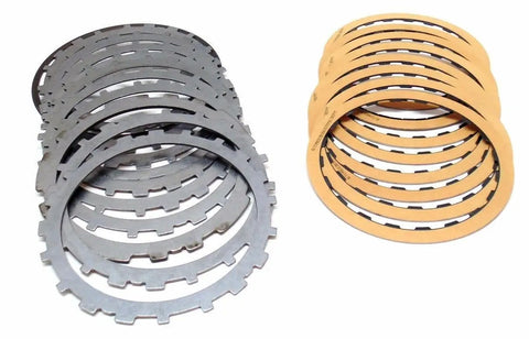 Upgrade Your Gearbox With Keliejnese 4L60e 3-4 Power Pack Clutch Kit For 700 Transmission showing red steel and friction plates.