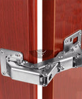 175 Degree Frameless Cabinet Hinges With Soft Close, Hydraulic Adjustable Mount on wooden cabinet door