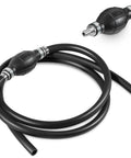 Three Eighth Inch Nylon Braided Marine Fuel Line Assembly With Primer Bulb And Stainless Clamps Six Foot Universal Fuel Line Kit