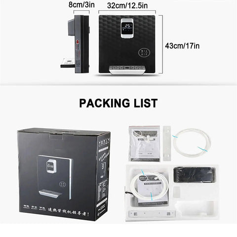 Instant Hot Water Dispenser For Home And Office, Wall Mounted 2200W With 5 Preset Temperature Settings, Child Lock, packaging