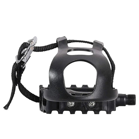 9/16 Inch Bike Pedals With Toe Clips And Straps For Mountain, Road And Exercise Bikes, Durable PP Plastic Pedals, 1 Pair