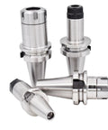 Pro Grade Bt40 Er32 Collet Chuck Drop Dead Accurate Tool Holder in steel, various sizes for CNC milling machines.