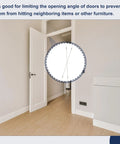 16 Inch Stainless Steel Braided Cabinet Door Restraint Cable Kit With Eyelets, Flexible Hinge Limiter For Chest, Cupboard And Closet Doors, 10 Pack Keeps Cabinets From Slamming, Easy Install And Smooth Door Action installed on a door to limit opening angle