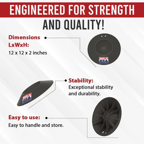 Improved Unbreakable Wheel Dock With Rope Handle For Trailers, Beefed Up Heavy Duty Wheel Stabilizer Keeps Tongue Wheel Steady