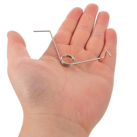 Get Your Steam Iron Running Smooth With This 10pcs Torsion Spring Repair Kit Featuring Metal Universal Compatibility Plus Smooth Burr Free Edges And 14 5mm Coil Diameter For Quick Adjustable Settings, metal torsion spring in hand