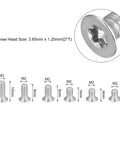Zero Fuss 304 Stainless Steel Torx Security Screws Kit 120 Pack showing various sizes from 3mm to 10mm for quick tech fixes.