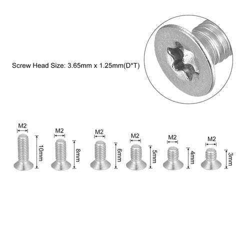 Zero Fuss 304 Stainless Steel Torx Security Screws Kit 120 Pack showing various sizes from 3mm to 10mm for quick tech fixes.