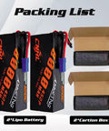 Beefy 4S LiPo RC Battery 8000mAh 120C 14.8V With EC5 Connector Hard Case Dual Pack packaging with boxes included