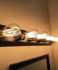 Vintage Style 25W Incandescent Clear Glass Bulbs For Home Lighting Amber Warm 2700K 110V 6 Pack on wall sconce