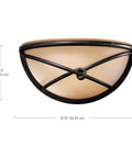 Aspen II 1 Light Wall Sconce In Aspen Bronze with Rustic Scavo glass, 12.75 in W x 6.5 in H, modern glow, dimmable, bulb not included
