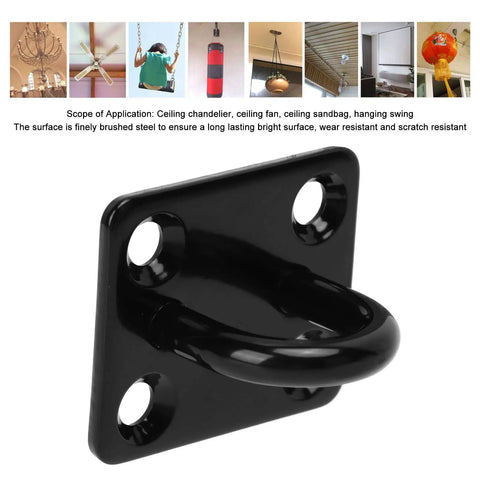 Heavy Duty Stainless Steel Pad Eye Plate Wall Mount Hook Kit With 3mm Thick Brushed Surface for Chandelier and Fan