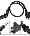 Components of GY6 Ignition Coil Kit With Solenoid Relay And Voltage Regulator For 50cc 125cc 150cc Chinese Scooters
