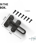 Heavy Duty Swing Bar Door Lock For Kids Safety, 4.2 Inch Zinc Alloy Reinforcement Guard, Matte Black Childproof Door Stopper with screws