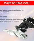 3 Speed Clamp On Front Derailleur For Mountain Bike And Road Bike With Top Or Bottom Pull Beefy Dual Pull Setup