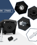 Beefy Aluminum Fifth Wheel Landing Gear Box For RVs And Campers Universal Mount OEM Standard Gearbox details and screws