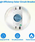 High Voltage Solar DC Disconnect Switch 2-In-2-Out 1000V IP66 Isolator, Beefy 32A, shown in circle illustration